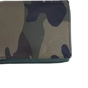 WILD EDGE Men's Wallet in Camouflage/Army Design with Flap Closure Artificial Leather | Smart Men's Two-Fold/Bi-Fold Wallet (Multicolor)