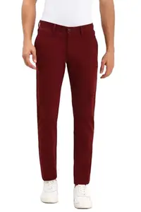 Allen Solly Men's Slim Casual Pants (ASTFQSRFG83508_Maroon