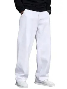 Ben Martin Men Jeans || Baggy Fit Jean's for Man || Loose Fit High Rise Denim || Stretchable Casual Wear Jean,s || Dance Rap Rapping Style Pant for Men || Denim Cotton Jeans (0)