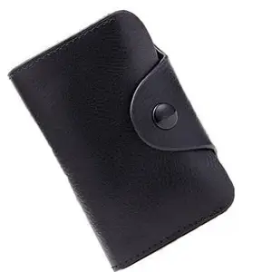 Stealodeal Premium Black 15 Debit/Credit Card Holder Leather Wallet Unisex (Pack of 1)