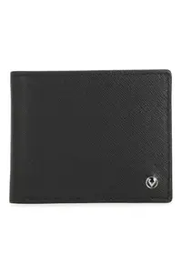 Allen Solly Men Black Textured Leather Wallet