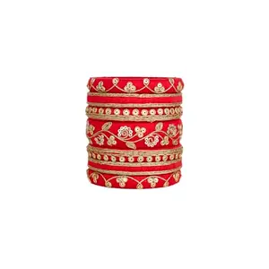 TaashaCraft Shagun Cotton Thread Bangles Set, Handmade Cotton Dori Bangle Set for Women & Girls Size 2.12 Set of (7 Bangles)