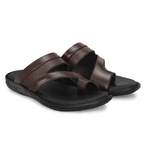 Azzaro Black Men Genunie Leather Comfort Sandals S3433_GID Brown