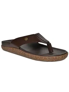 Buckaroo LIFAN Natural Leather Brown Casual Chappal For Mens: Size UK 6
