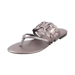 Mochi Women's Grey Slippers-3 UK (36 EU) (32-732)