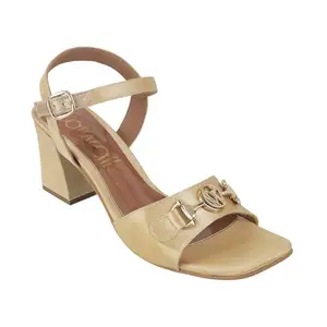 Catwalk Women Stylised Chunky Heels Sandals 10880 (Gold-8)