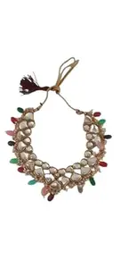 Shree Kittur Jewellers Design Multicolour Kundan Necklace Set For Girls/Women