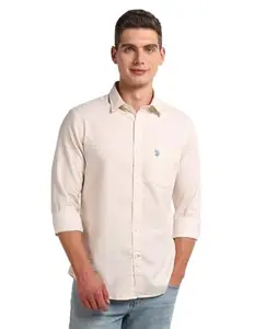 U.S. POLO ASSN. Men's Plaid Regular Fit Shirt (USSHT1919_Yellow