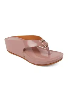 iconics Women Fashion Sandal,Peach,UK-3