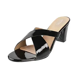 Metro Womens Synthetic Black Sandals (Size (7 UK (40 EU))