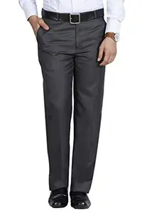 ZEEGOLD Zee Gold Men's Regular Fit Formal Trousers (Grey, 30)