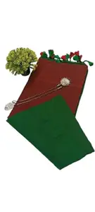 Khadi Cotton Saree for Women – Black Double Shade, Half & Half Design Comfortable & Lightweight Traditional Saree