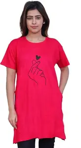 Women's Printed Round Neck T-Shirt () RG-CPOLO-Rani-XL