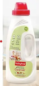 Babyhug Liquid Cleanser | Feeding Bottles, Accessories & Vegetables Disinfectant - 550 ml | Anti bacteria and Anti Stink | Formulated with Edible Ingredients, Safe for Cleaning Baby Care Products