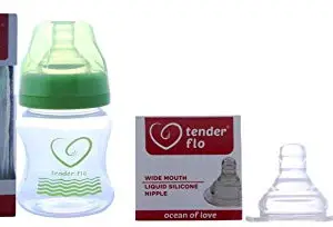 TENDERFLO Bonne Tender Flo Wide Mouth 150 & Wide Mouth Nipples Set of 3 PCS