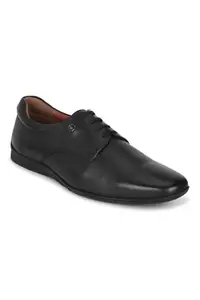Louis Philippe Men's Black Formal Shoes Euro- 42