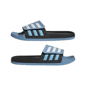 Adidas mens ADILETTE TND ADJ CBLACK/FTWWHT/LTBLUE Slipper - 7 UK (GX9705)