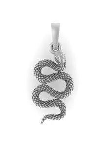 A AKSHAT SAPPHIRE Sterling Silver (92.5% purity) Snake Pendant Locket for Good Luck, Health & Wealth