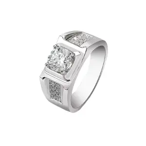 Jewellery Stylish American Diamond Proposal Solitaire Adjustable Ring For Men Boy