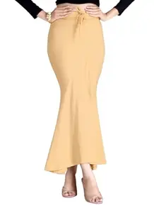 Women's Perfect Curvy Look Saree Shapewear | Seamless, Comfortable & Slimming Petticoat | Body Shaper for Sarees & Lehengas (Beige_Large) (Saree Shapewear_L#456_ Beige_BAZ)