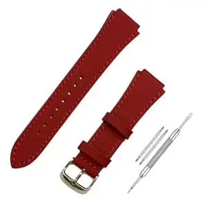 Lineon 18mm Premium Leather Watch Strap Cut Pattern Specially Compatible With CASIO Royale AE-1200WH AE 1200 WH with Tool