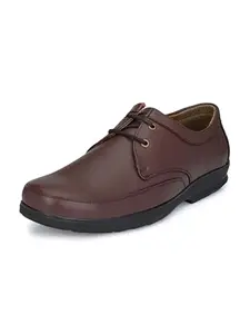 Eego Italy Men's Plus Size Light Weight Comfortable Lace Up Formal Shoes - GT_10_Brown_12