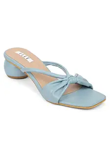 Elle Women's Heels Sandal, Sky Blue, 5