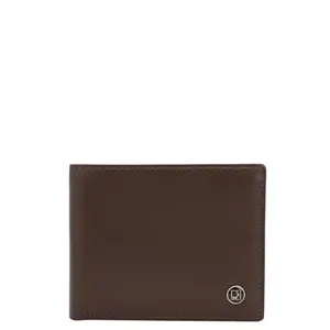 Da Milano RFID Protected Leather Wallet for Men with Card Slot - Brown