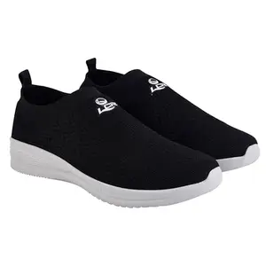 Lancer Mens WONDER-9BLK-WHT Black Running Shoe