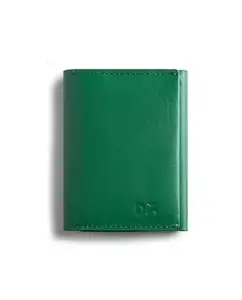 DailyObjects Green Even Wrap Card Wallet | Men Women | Premium Design | Full-Grain Leather | Handcrafted | Card Holder | 8 Cards Slots | Dual-Tone Colorways | Magnetic Closure