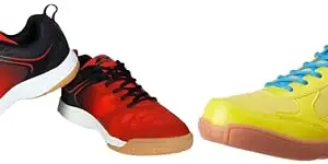 Nivia HY-Court 2.0 Badminton Shoe for Mens (Red/Black) Size - UK-7 Men's Yellow Aster Blue Flash Shoe 7UK