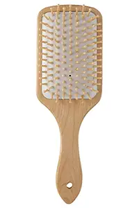 FYNX Large Anti-Bacterial Bamboo Hair Brush anytime Styling - Detangling Hair Comb for Men & Women