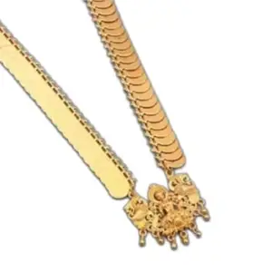 Twinkling Chunky Ladies Necklaces | Gold Plated Alloy | No Stone Statement Necklace