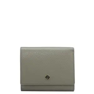 Da Milano Mini Leather Wallet for Women - Stone Grey