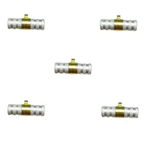 Pure Brass and Silver Metal Stylish Taweez | Spiritual Amulet with Free Bhojpatra Sheet | Spiritual Taweez Set of 5 |Small Size 21MM