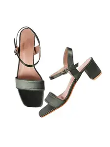 TRYME Casual and Classy Block Heel Light Weight Comfortable & Trendy Party Heels for Girls & Women