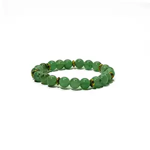 Gemaltic Green Jade Beads Adjustable Bracelet Reiki Healing Crystal 8mm For Men and Women