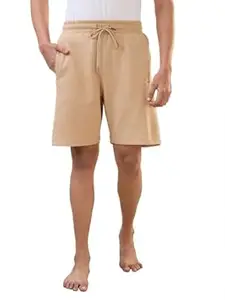 SleepZ by Raymond Men Regular Fit Solid Pattern Cotton Polyester Blend Shorts