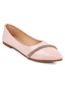 ELLE Women Ballerinas,Peach,UK-4