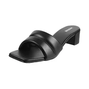 Mochi Womens Synthetic Black Slip Ons (Size (4 UK (37 EU))