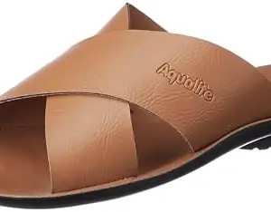 Aqualite Men PG-812 Sandal, Black/Tan, 8 UK/India