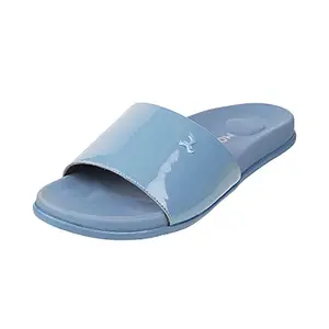 Mochi Womens Synthetic Blue Slip Ons (Size (4 UK (37 EU))