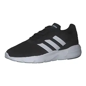 Adidas Men Synthetic NEBZED Running Shoe CBLACK/FTWWHT/Carbon (UK-9)