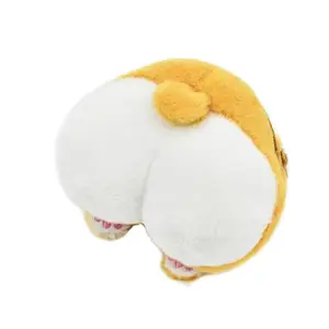 Lacheln Lacheln Cartoon Corgi Dog Butt Coin Purse Mini Plush Money Wallet