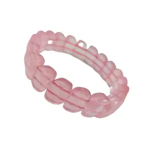 Enchanting Krystals Rose Quartz Fashion Bracelet for Emotional balance, Love, luck and Joyful life