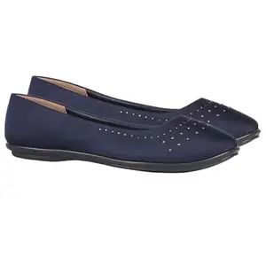 Bata Women's SWAROSVKI Ballerina Ballerina (5519241_Blue_8 UK)