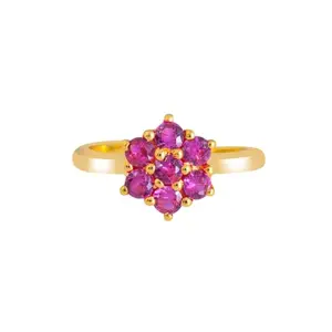 CU-MATRIX CUMATRIX Pink Cubic Zirconia Gemstone Adjustable Ring Jewelry | Gift For Women And Girl