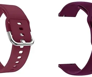 ACM Pack of 2 Watch Strap Silicone Belt 20mm compatible with Polar Ignite 3 Smartwatch Sports Hook with Sports Look Band (Purple)