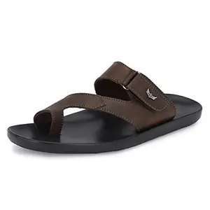 AZZARO BLACK Men Synthetic Slipper/flipflop,Brown,10 size