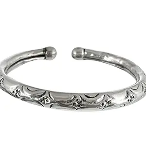 Rosy style Oxidised Silver Traditional Rajasthani Design Bangles (Kada-Anklets)